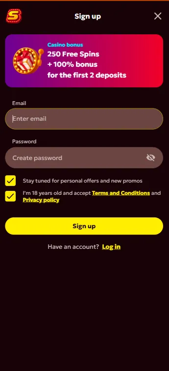 sign up